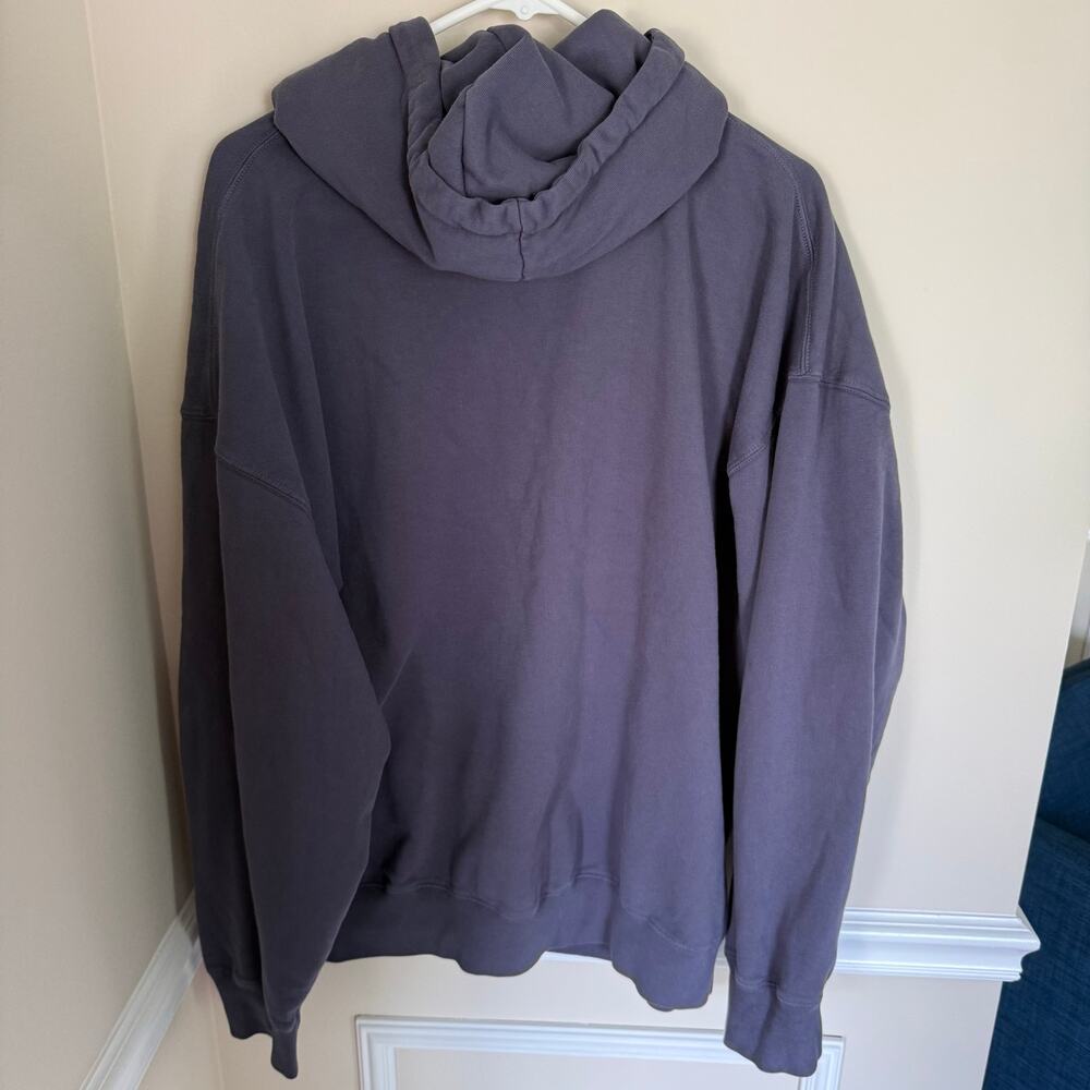 John Galt Brandy Melville Blue Oversized Heavyweight Zip-Up Jacket Unisex - Picture 7 of 11